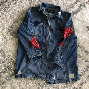Express Rose Denim Jacket